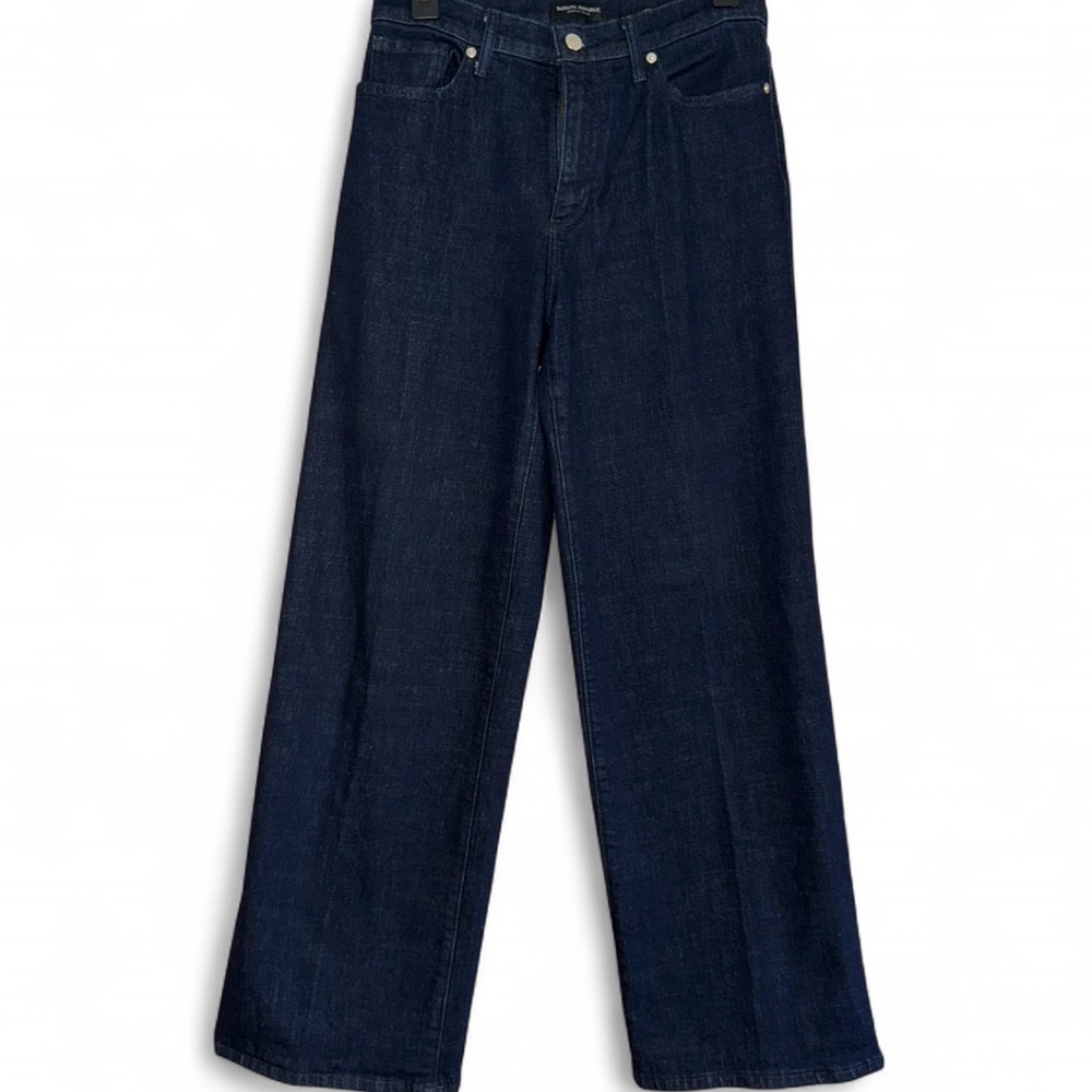 Banana Republic Premium Denim High-Rise Wide Leg Jeans | Size 28 Regular